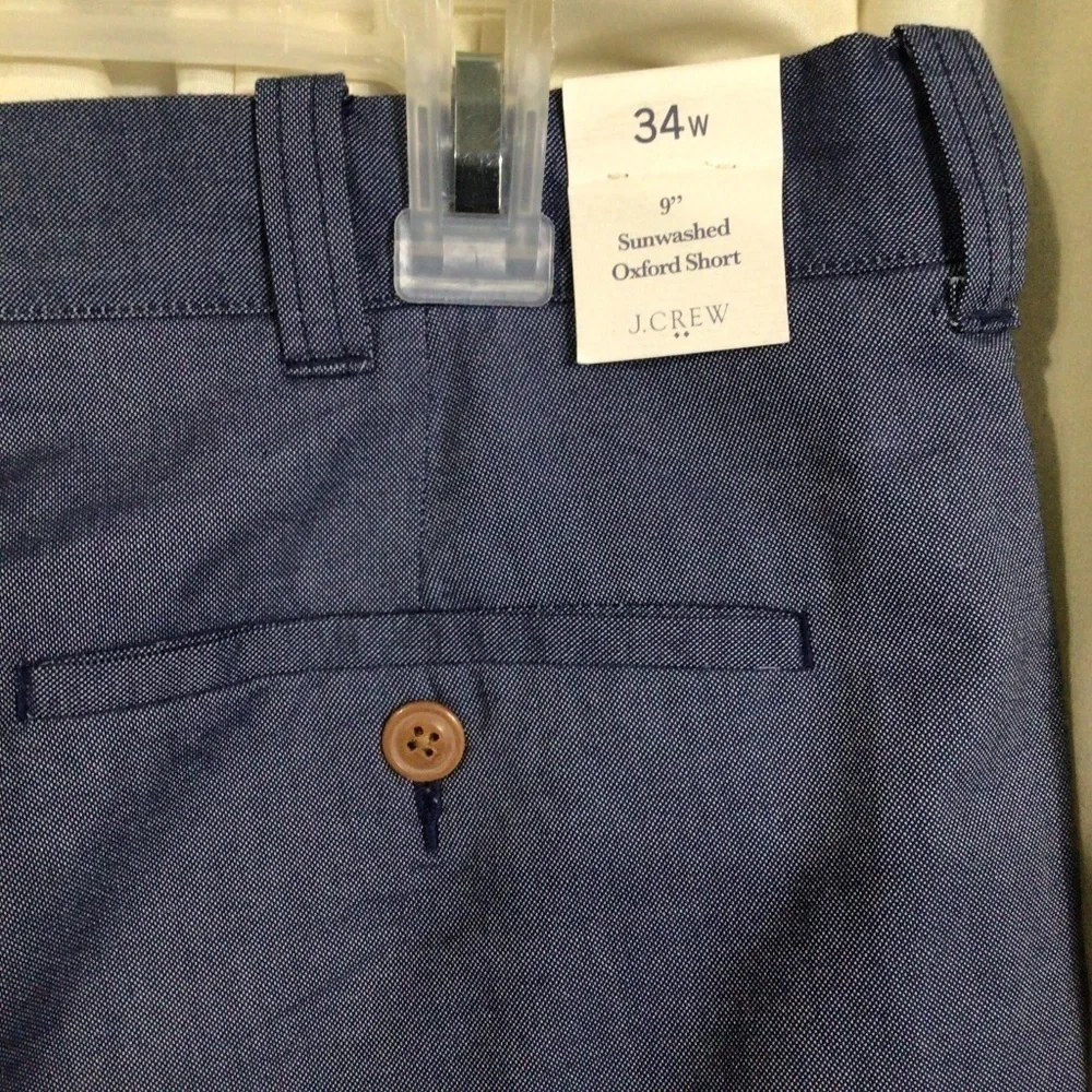 NWT J. Crew Factory 9” Sunwashed Blue Oxford Shorts 34